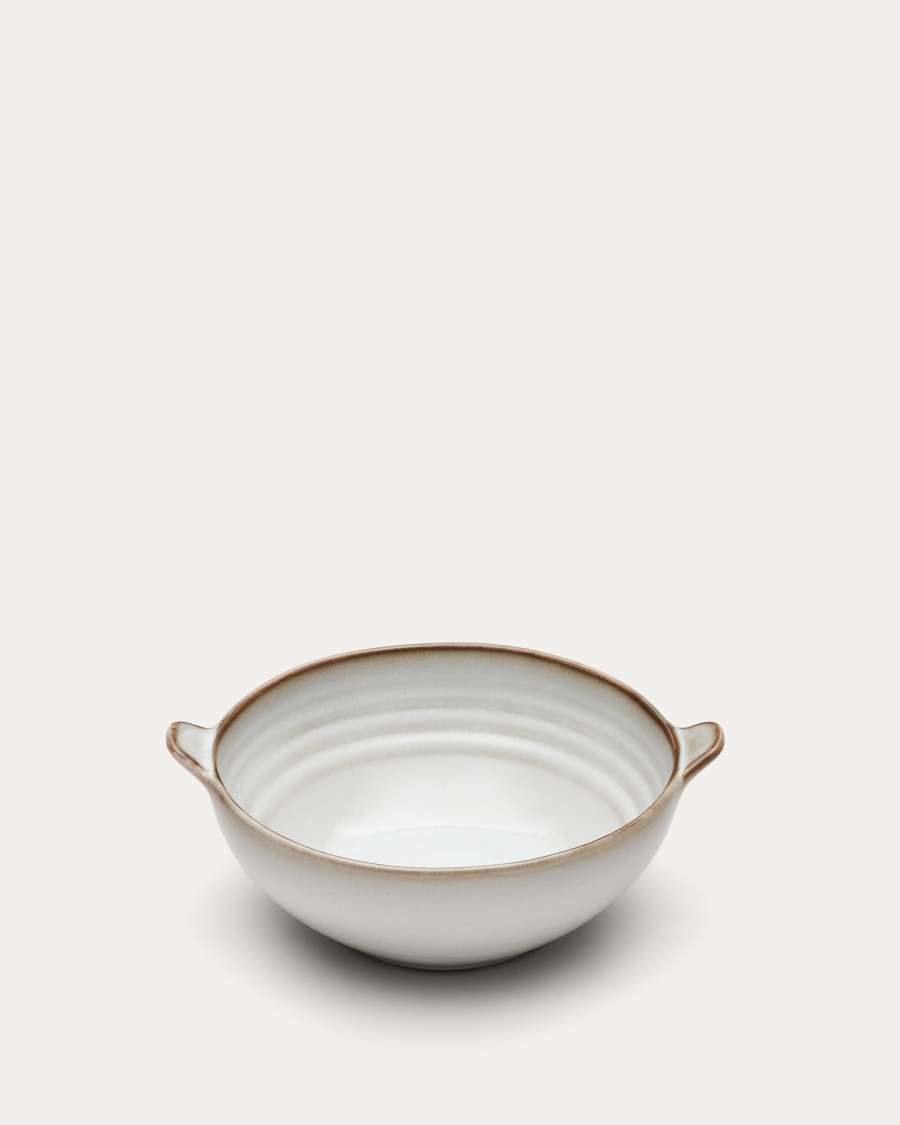 Portbou ceramic bowl in white