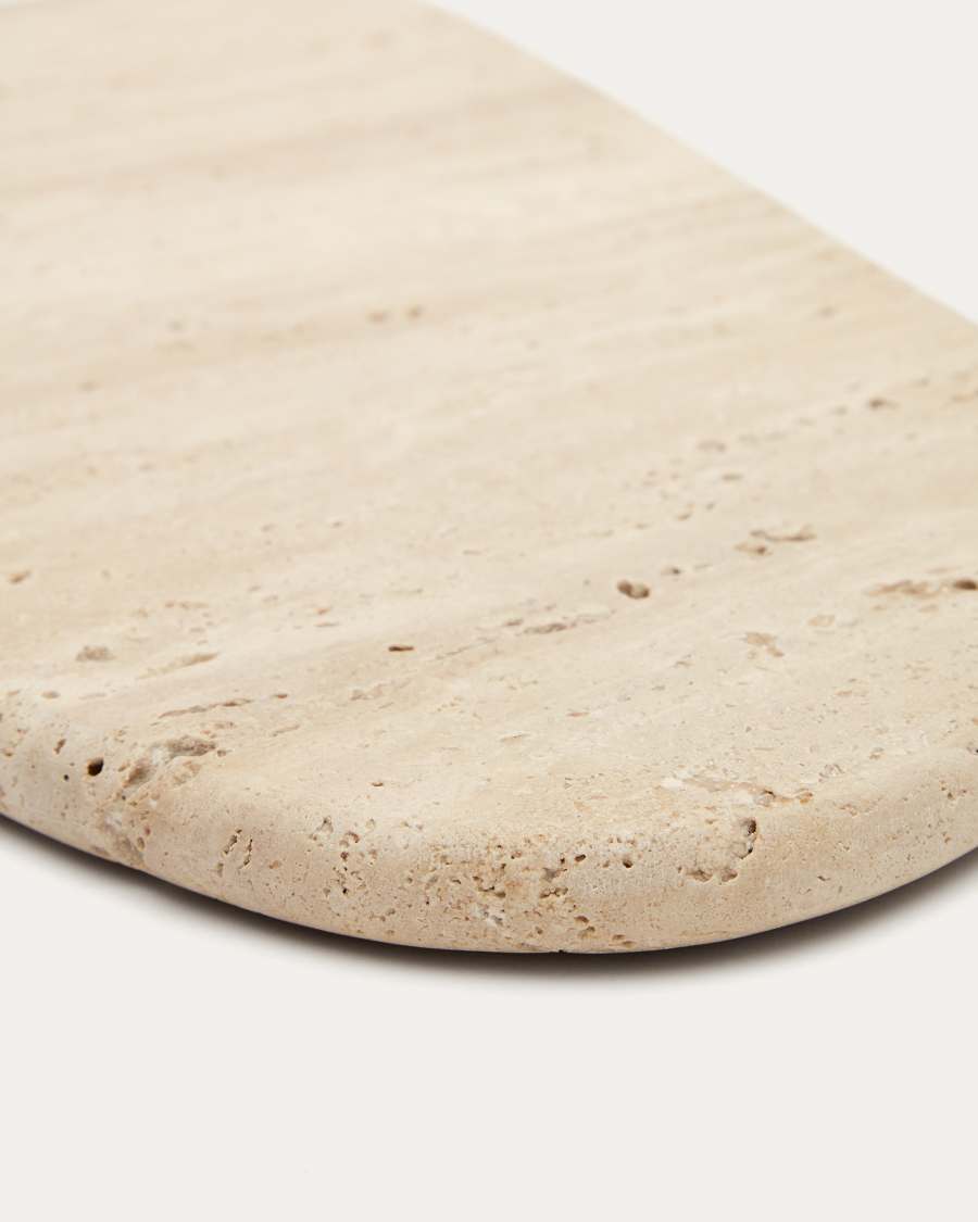 Madlena large beige travertine serving board