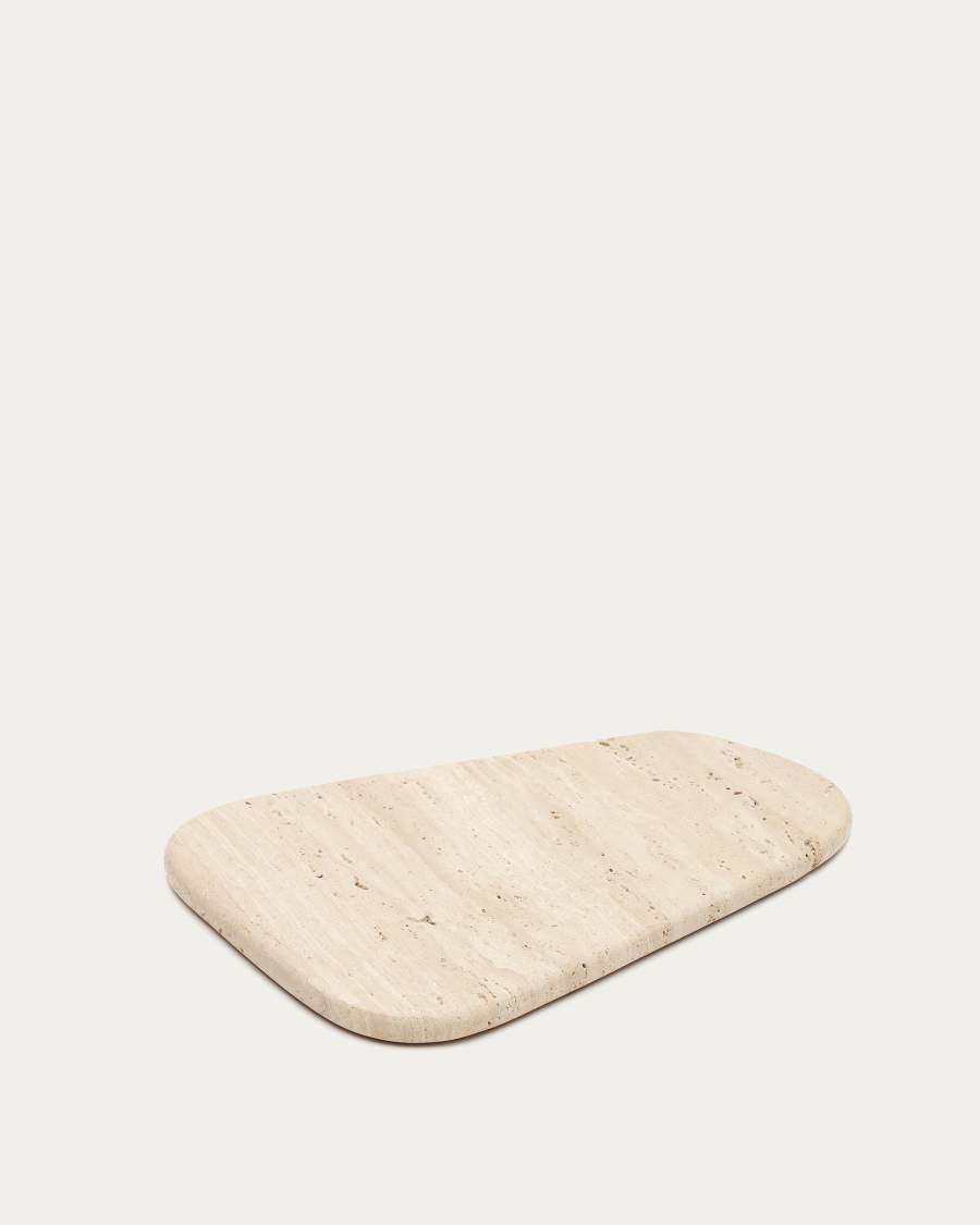 Madlena large beige travertine serving board