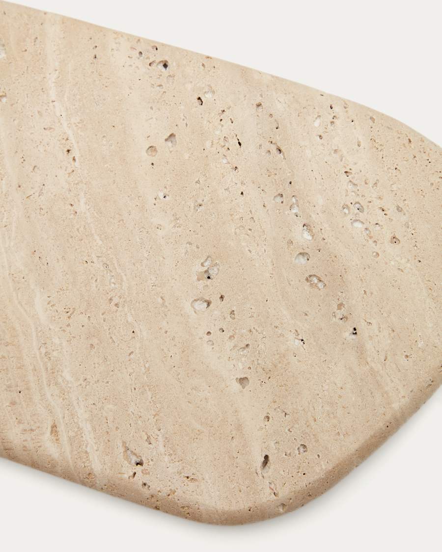 Plateau de service petit Madlena en travertin beige