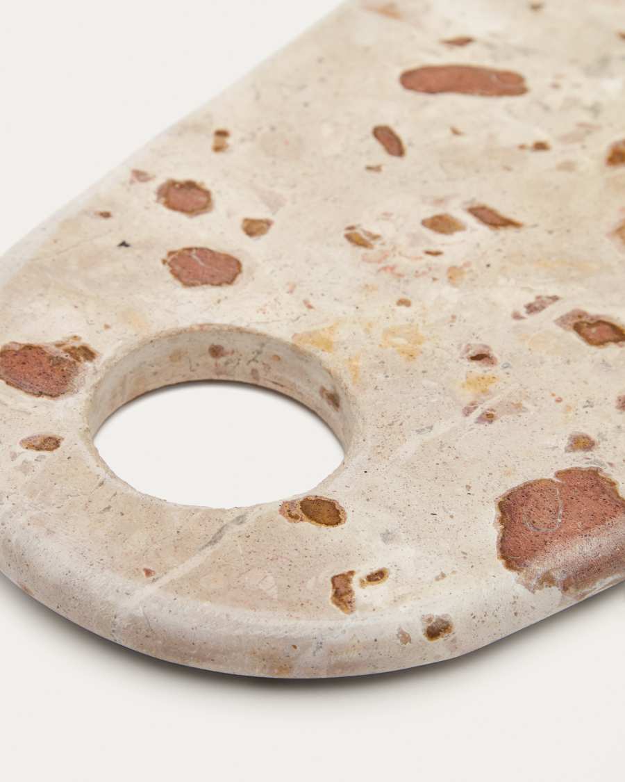 Plateau de service grand Machelina en marbre beige