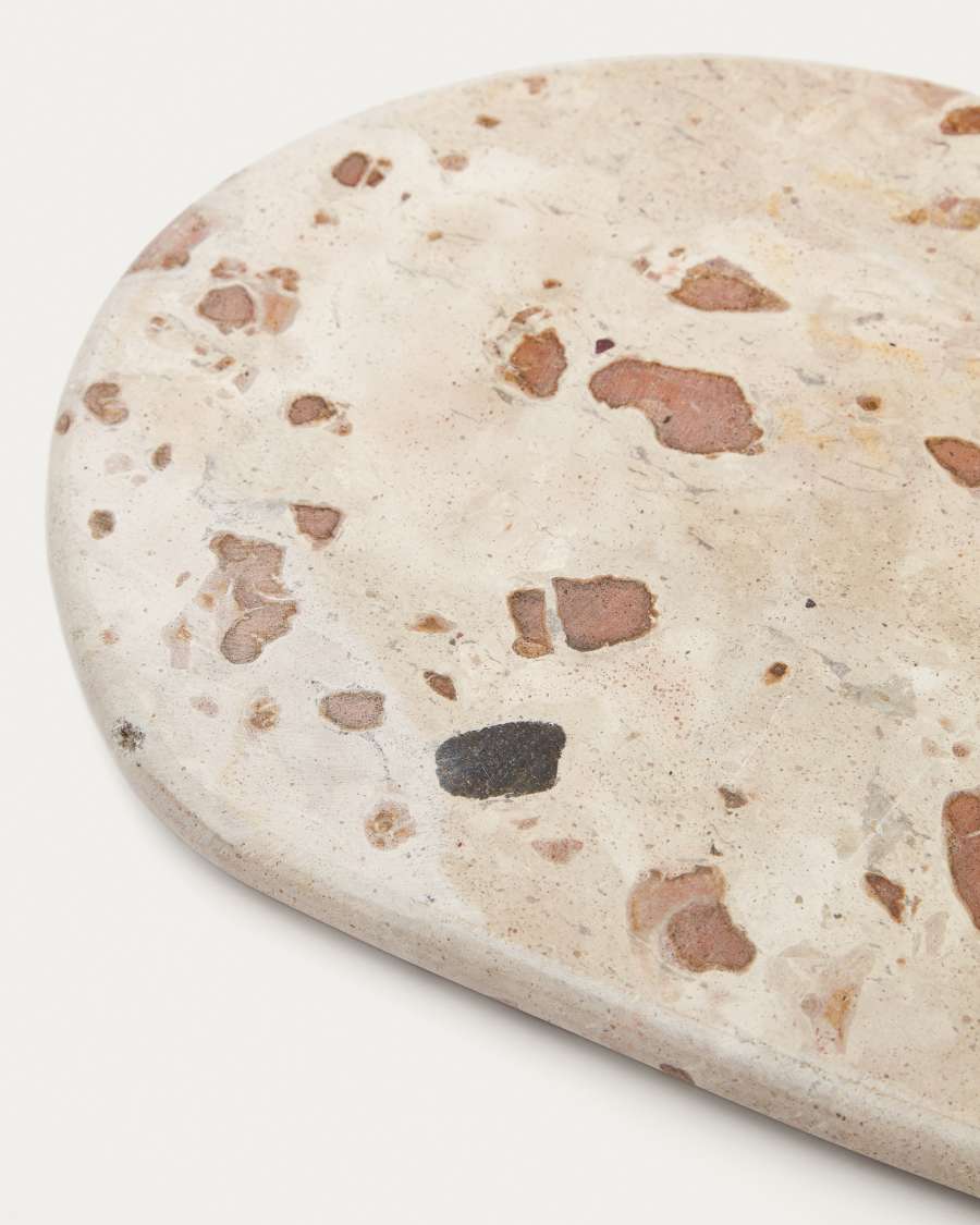 Plateau de service grand Machelina en marbre beige