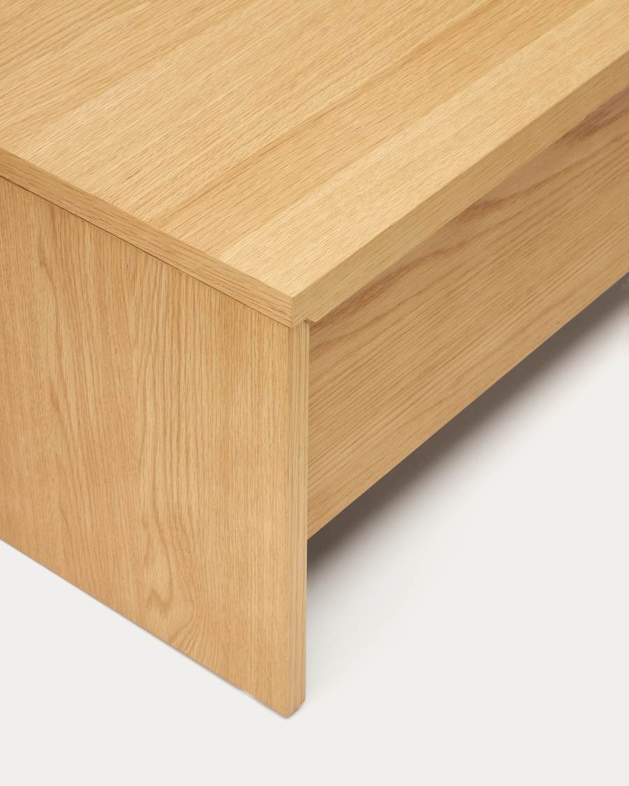 Abilen höhenverstellbarer Couchtisch aus Eichenfurnier 110 x 60 cm FSC 100%
