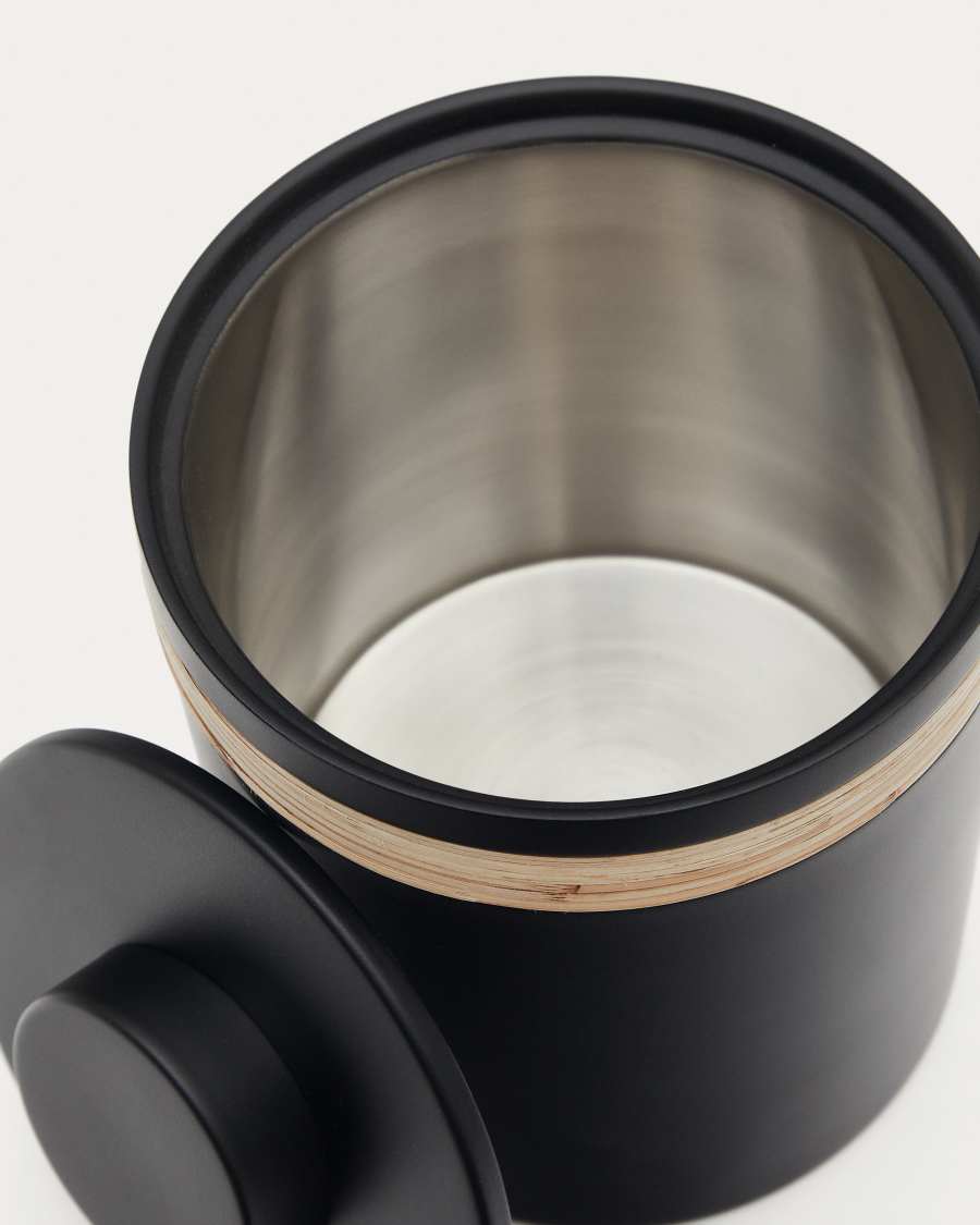 Portaghiaccio Shai in acciaio inossidabile e rattan