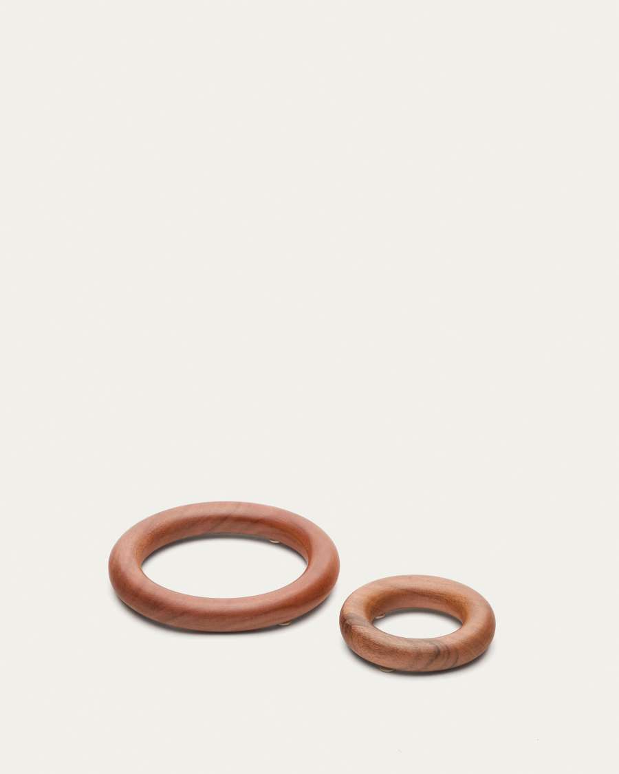 Berenguela set of 2 acacia wood trivet surface savers