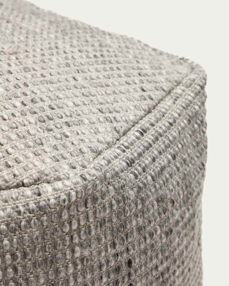 Almadraba pouffe in grey, 100% PET, 60 x 50 cm