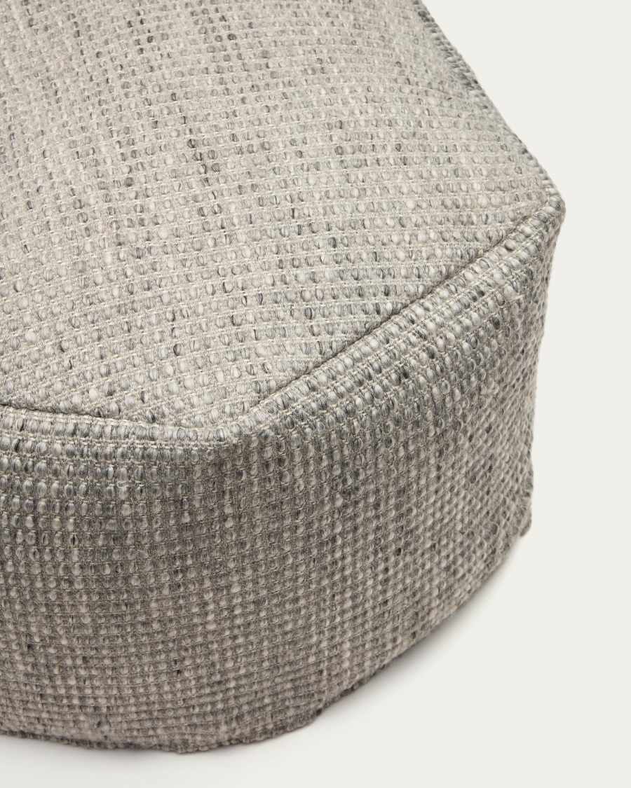 Almadraba pouffe in grey, 100% PET, 60 x 50 cm