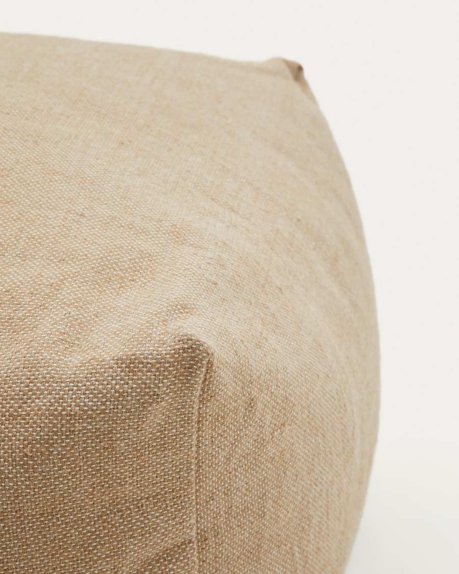 Vedell beige pouffe 100% PET 60 x 60 cm