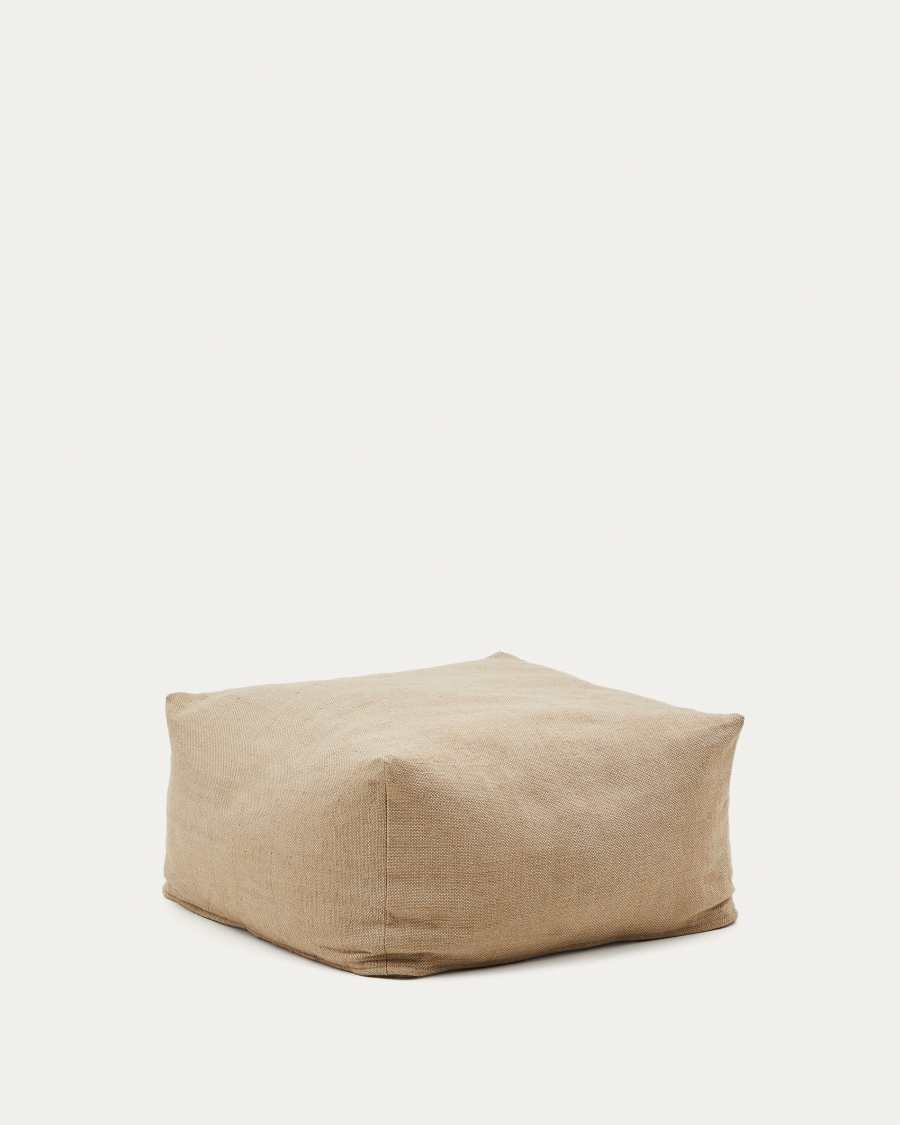 Vedell beige pouffe 100% PET 60 x 60 cm