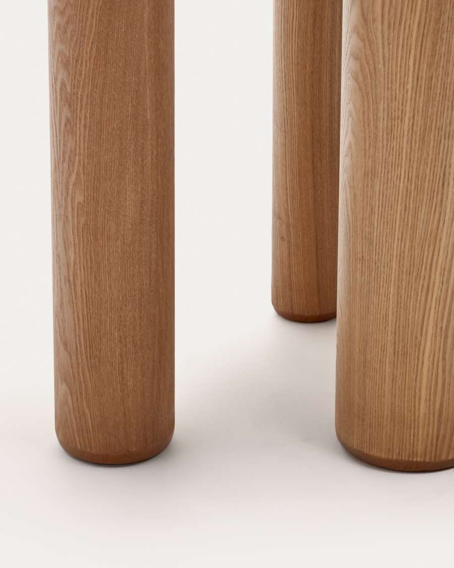 Mailen oval table in ash wood veneer with natural finish, Ø 220 x 105 cm