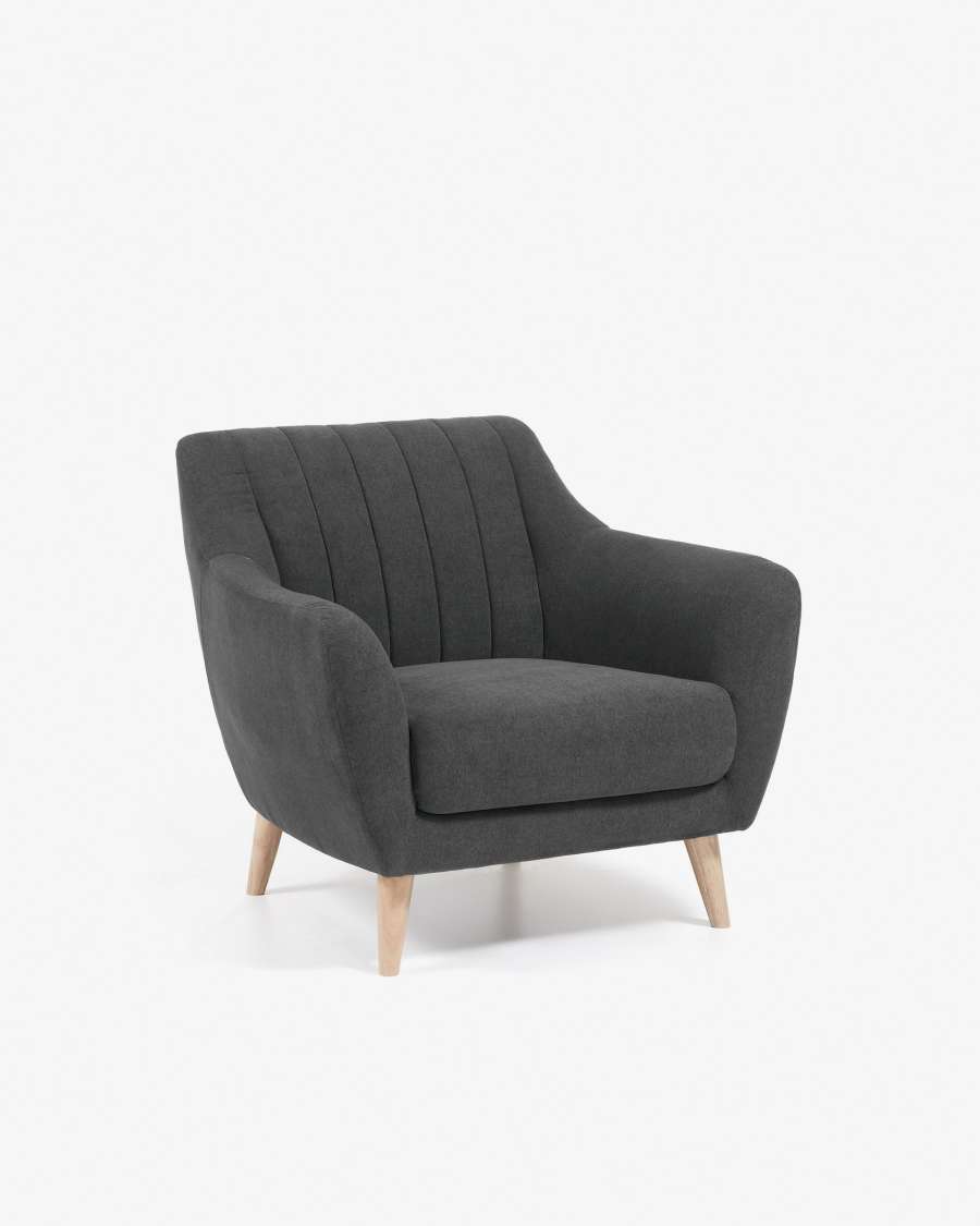 Fauteuil Obo gris foncé