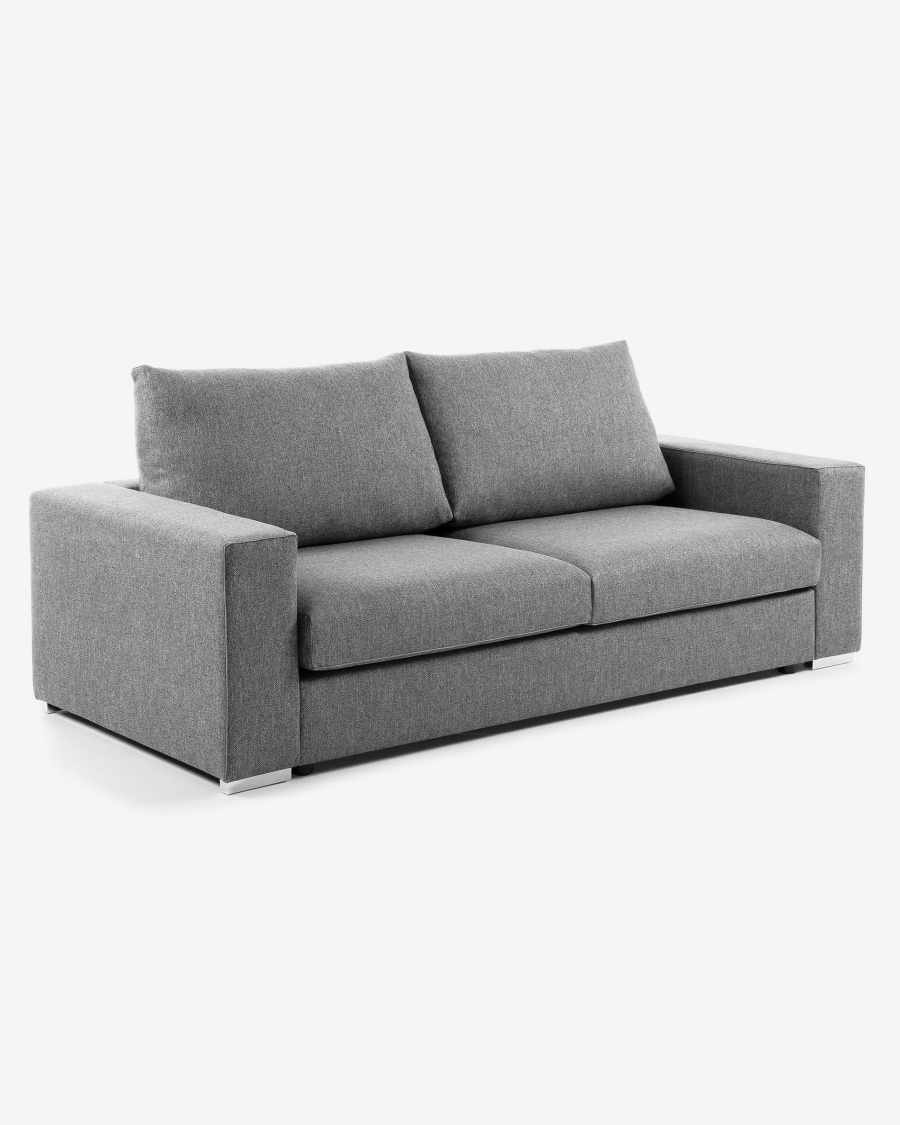 Big sofa bed 160 viscoelastic, chrono light grey
