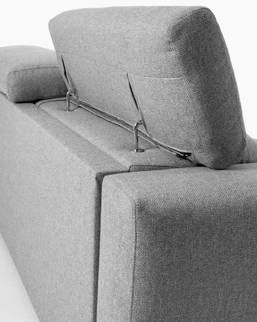 Kant slaapbank 160 cm polyurethaan grijs