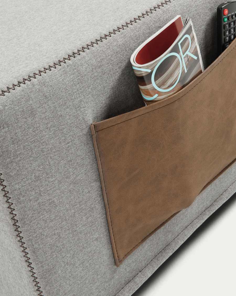 Housse chauffeuse Kos gris clair