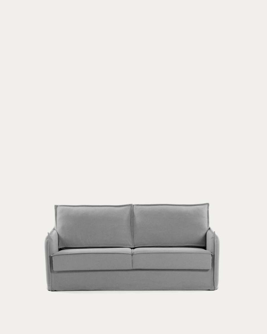 Samsa 2-Sitzer Bettsofa Polyurethan grau 140 cm