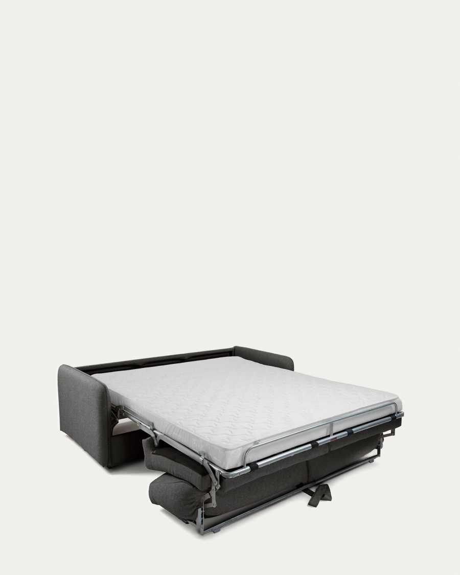 Kymoon 2-Sitzer-Bettsofa Polyurethan Chrono in Schwarz 140 cm