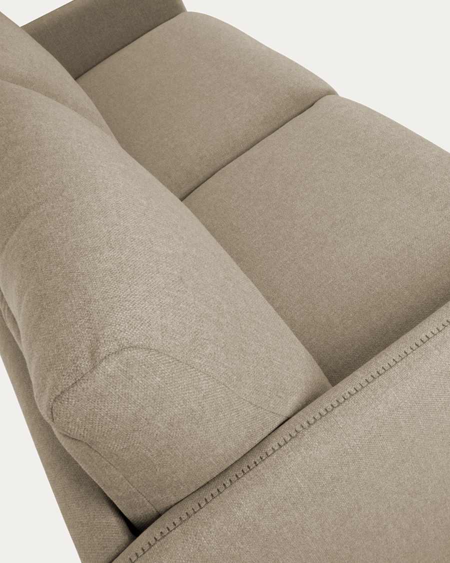 Canapé convertible Kymoon 2 places mémoire de forme en tissu chrono beige 160 cm