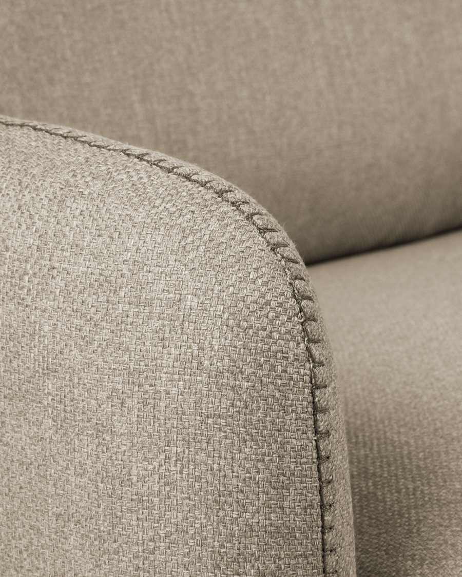 Canapé convertible Kymoon 2 places mémoire de forme en tissu chrono beige 160 cm