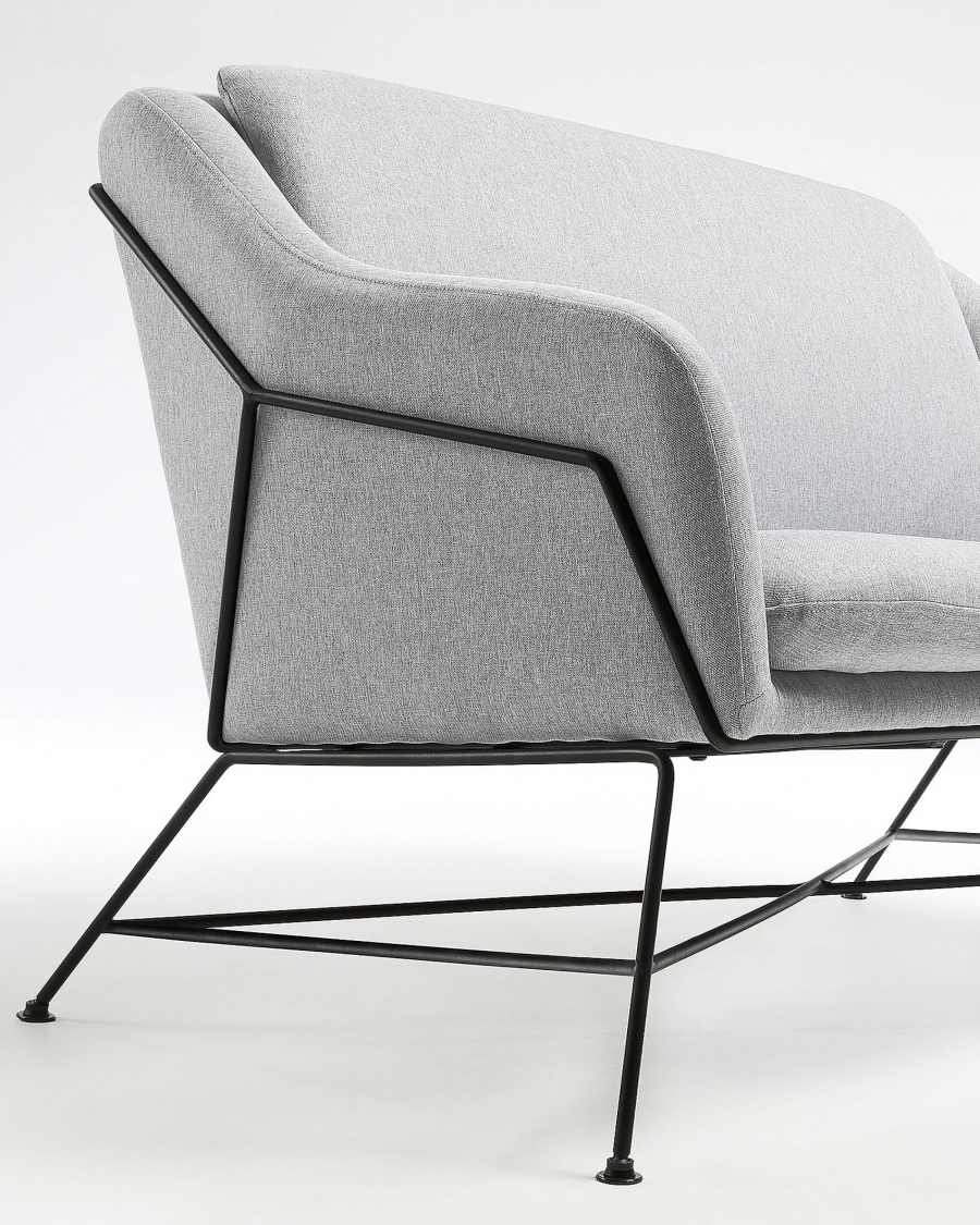 Brida 2-Sitzer-Sofa hellgrau 128 cm