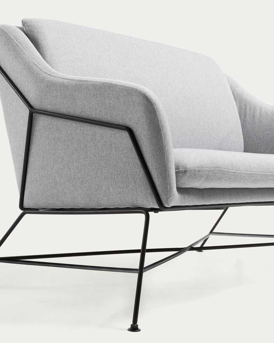 Brida 2-Sitzer-Sofa hellgrau 128 cm