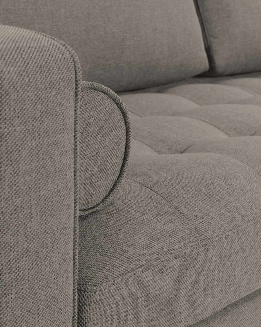 Debra 2 seater sofa in light grey, 182 cm