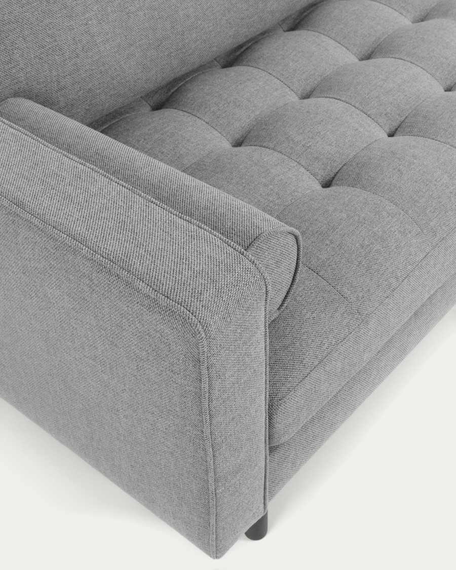 Debra 3 seater sofa in light grey, 222 cm