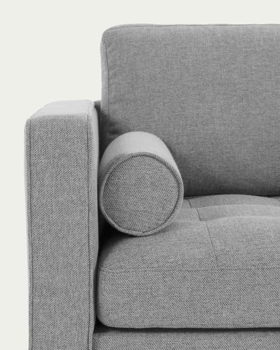 Debra 3 seater sofa in light grey, 222 cm