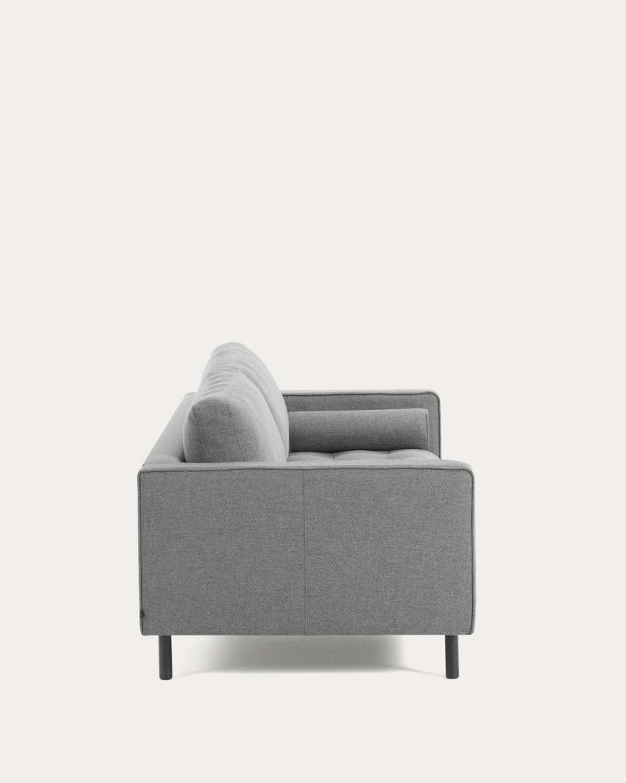 Debra 3 seater sofa in light grey, 222 cm