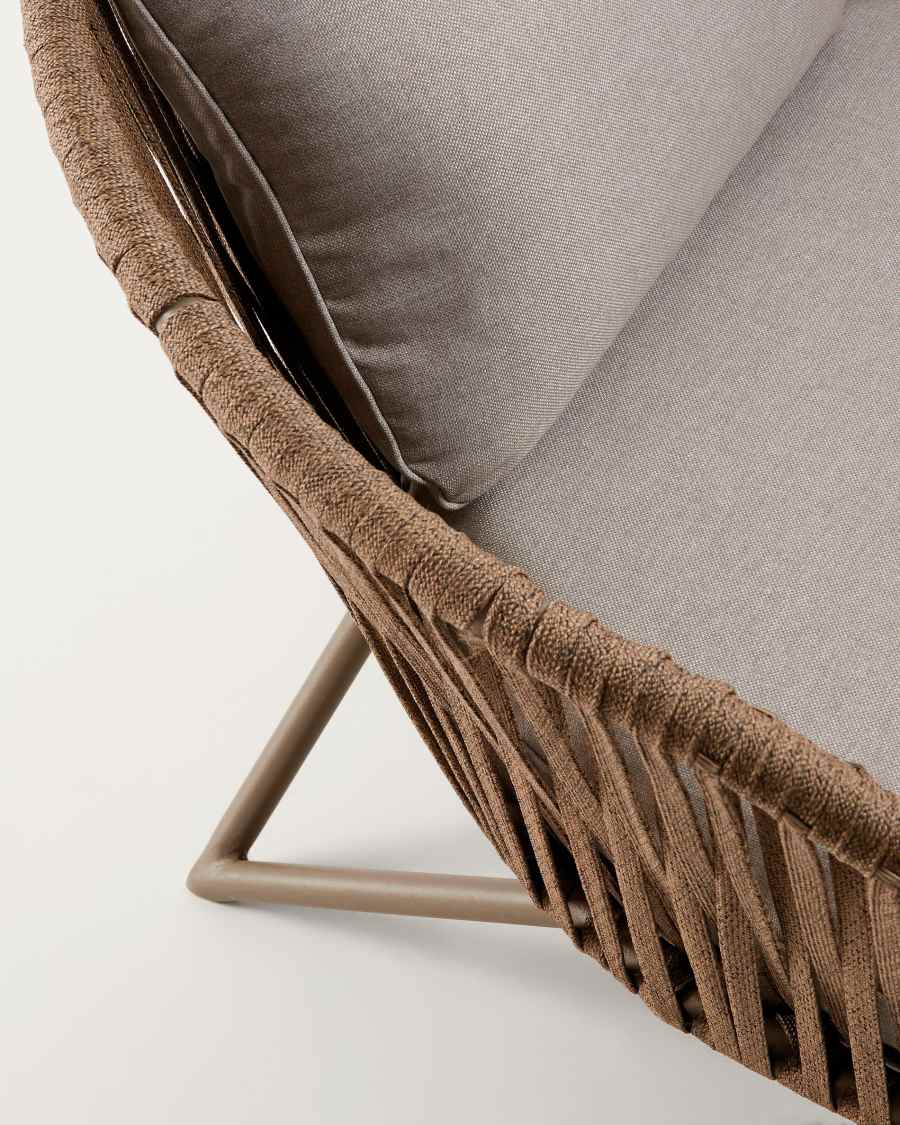 Branzie armchair in brown cord