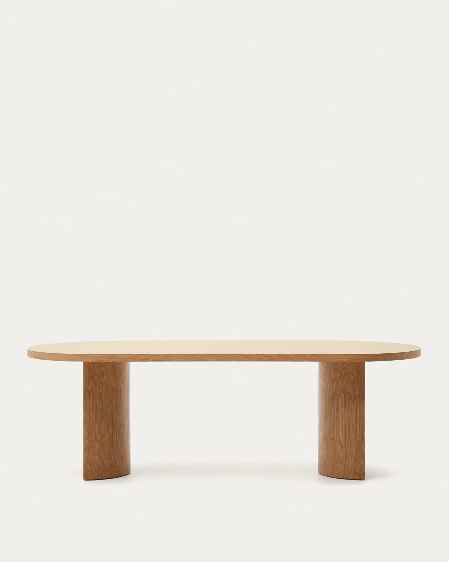 Nealy table with an oak veneer in a natural finish, 240 x 100 cm