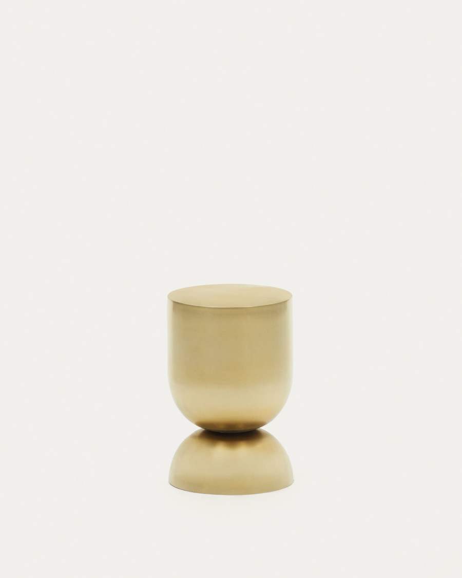 Rachell metal side table with a gold finish, Ø 30 cm