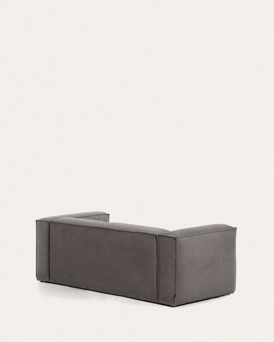 Blok 3 seater sofa in grey wide seam corduroy, 240 cm