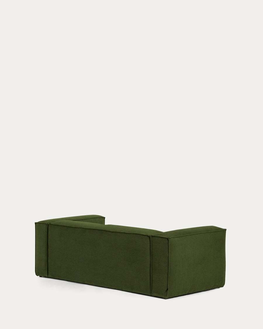 Blok 3-seater sofa in green thick corduroy 240cm FSC Mix Credit