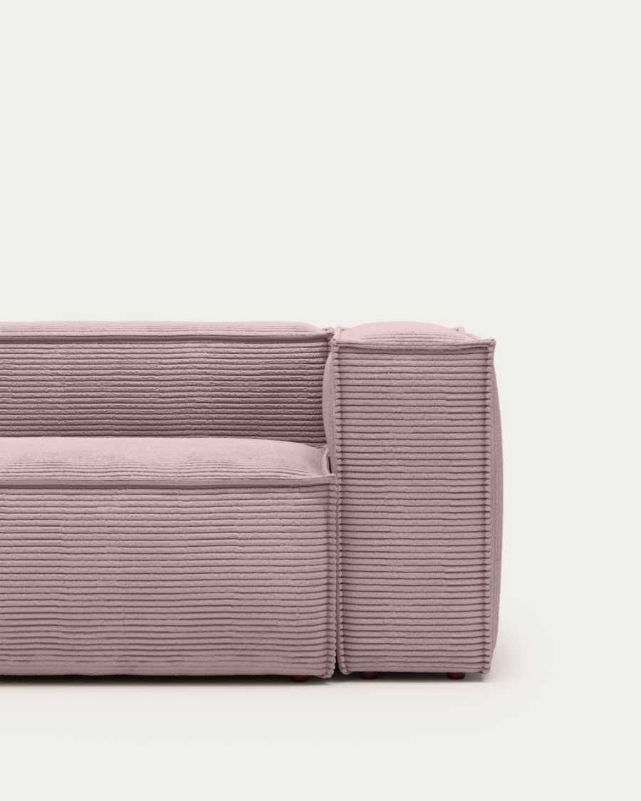 3-Sitzer-Sofa Blok mit dickem, rosa Cord 240 cm FSC Mix Credit