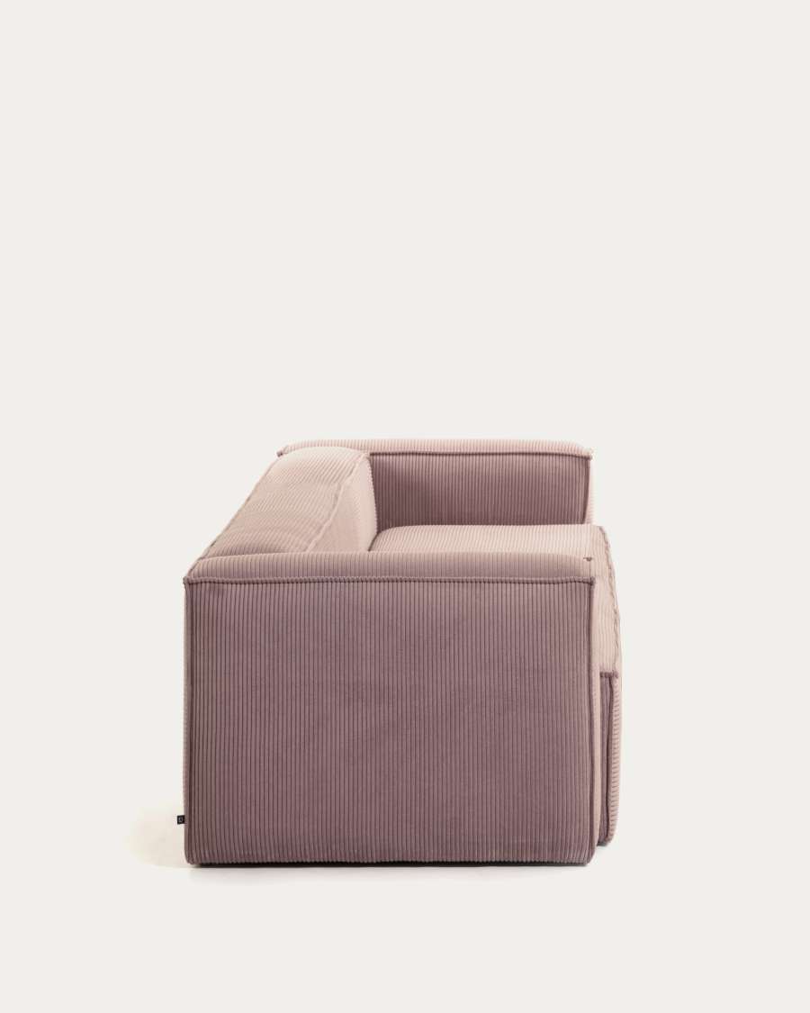 3-Sitzer-Sofa Blok mit dickem, rosa Cord 240 cm FSC Mix Credit
