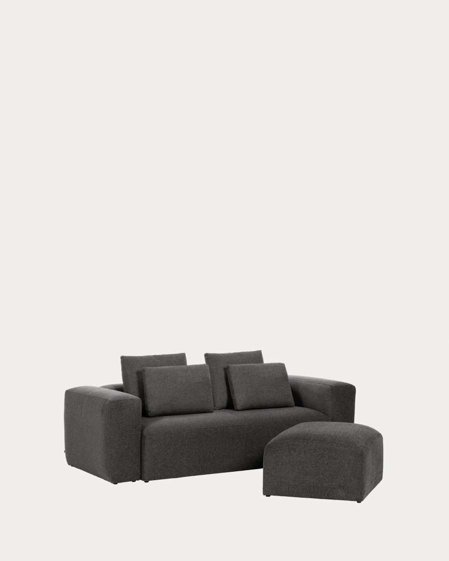Blok 2 seater sofa in grey, 210 cm