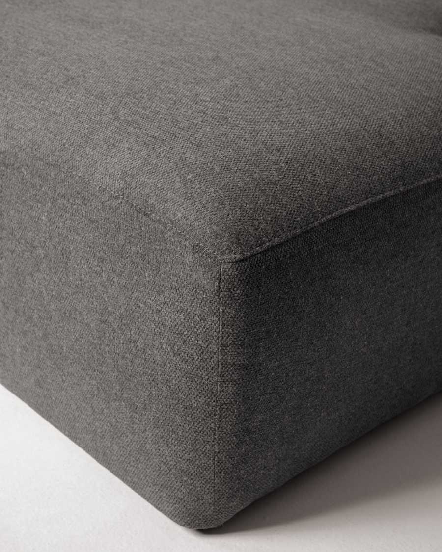 Canapé d'angle Blok 2 places méridienne droite gris 240 cm