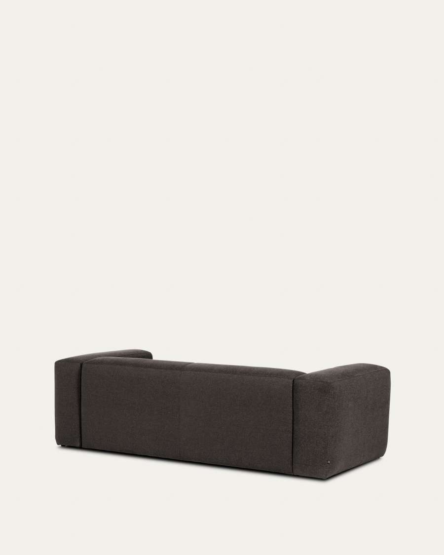 Canapé d'angle Blok 2 places méridienne droite gris 240 cm