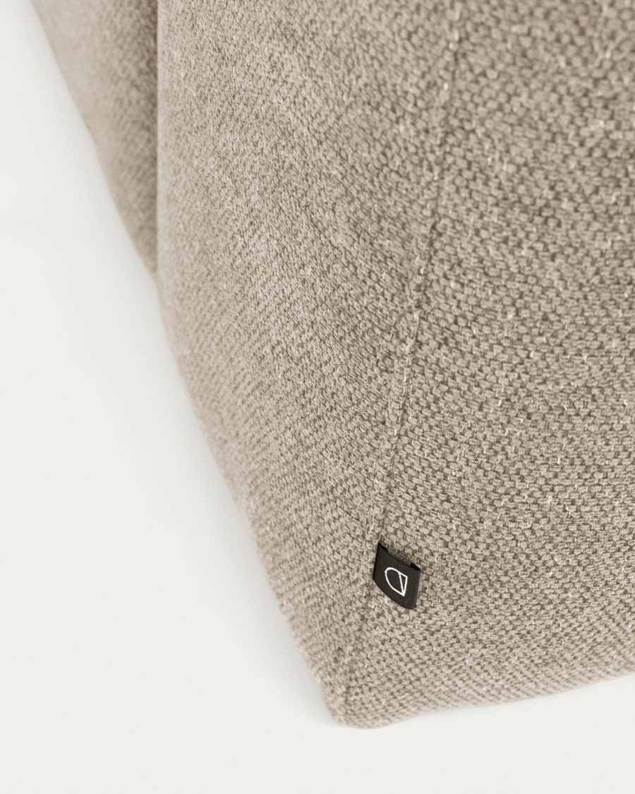 Divano Blok 2 posti in ciniglia beige con chaise longue destra 240 cm FSC Mix Credit