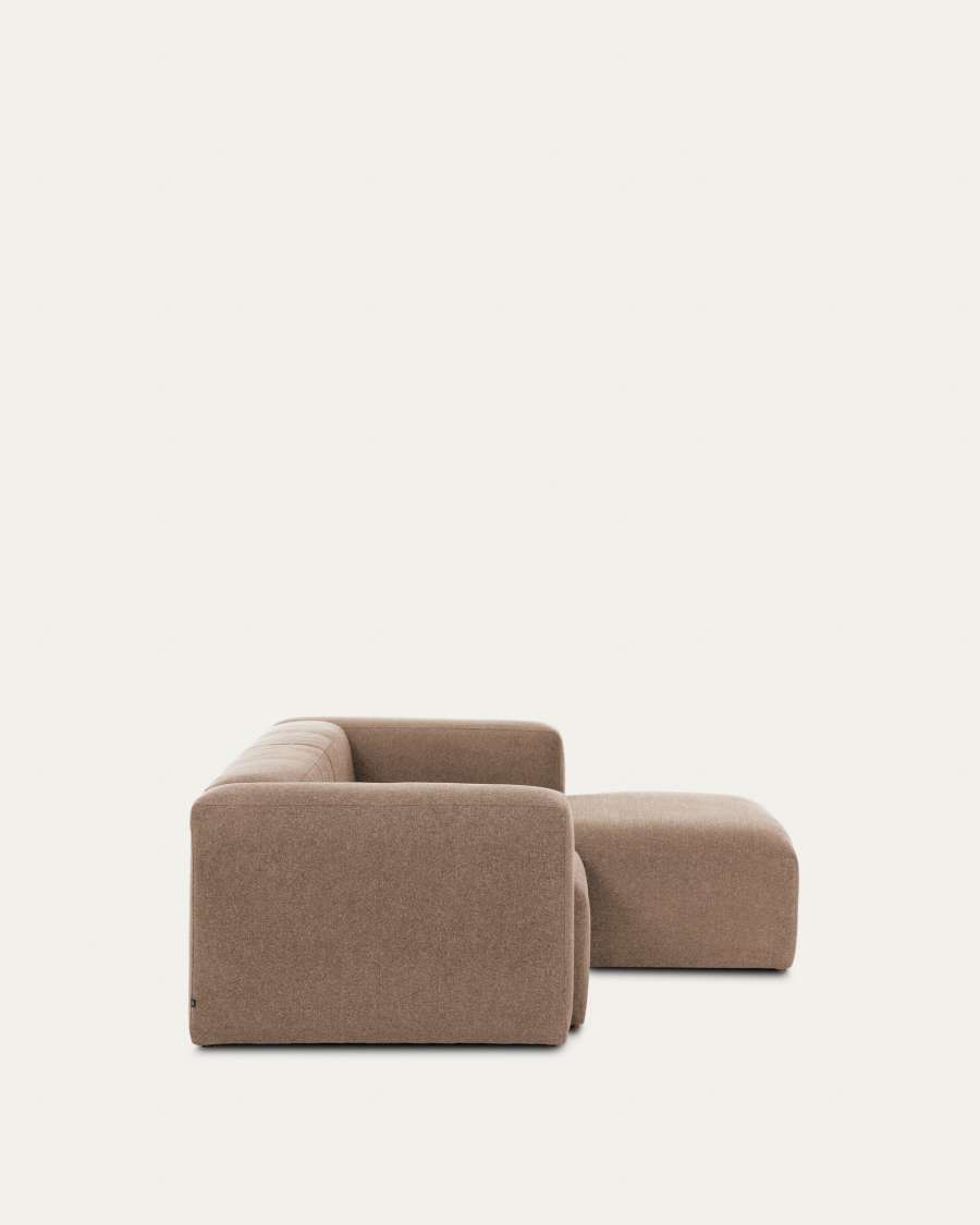 Pink Blok 2-seater sofa with left chaise longue 240 cm