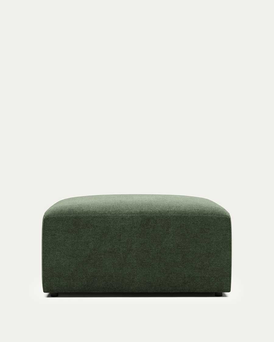 Repose-pieds Blok ignifugé en chenille verte 90 x 70 cm