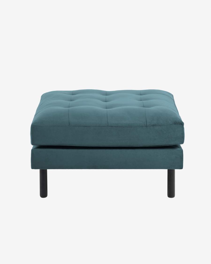 Samt Debra Pouf 80 x 80 cm, türkis