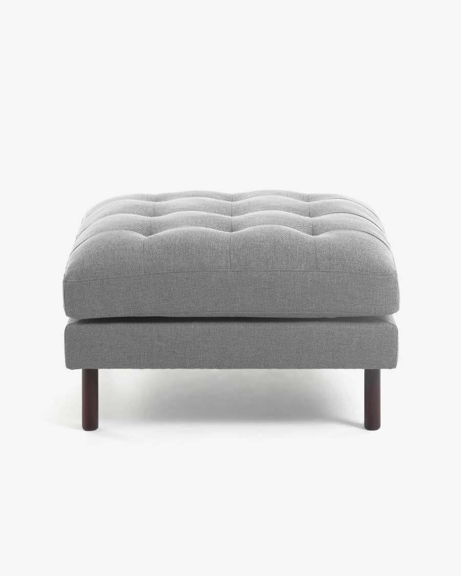 Debra footrest in light grey, 80 x 80 cm