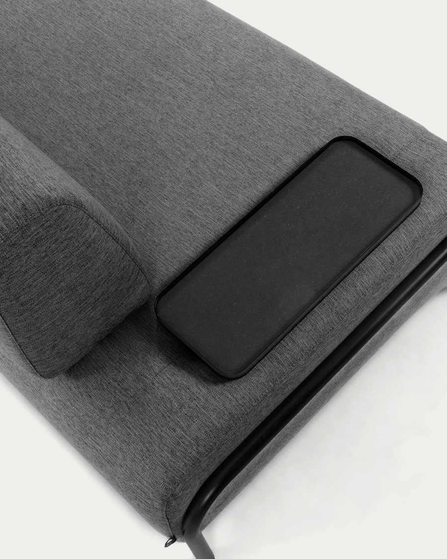 Divano Compo 3 posti grigio scuro 232 cm