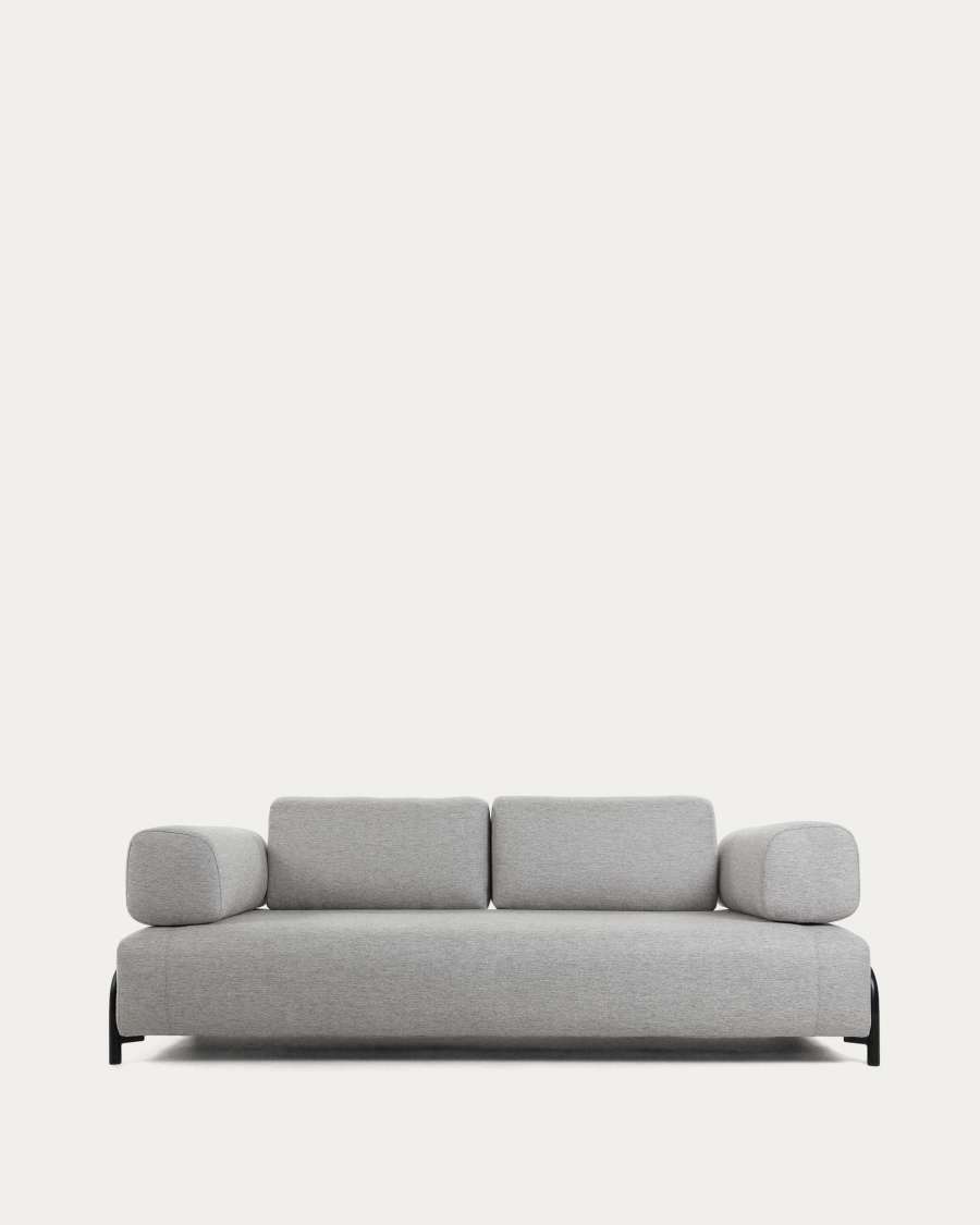 Compo 3 seater sofa in light grey, 232 cm