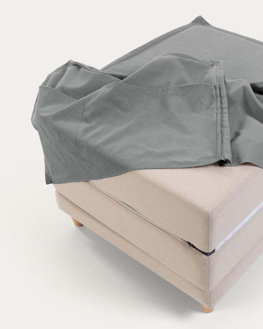 Grey Lizzie pouf 70 x 60 (180) cm