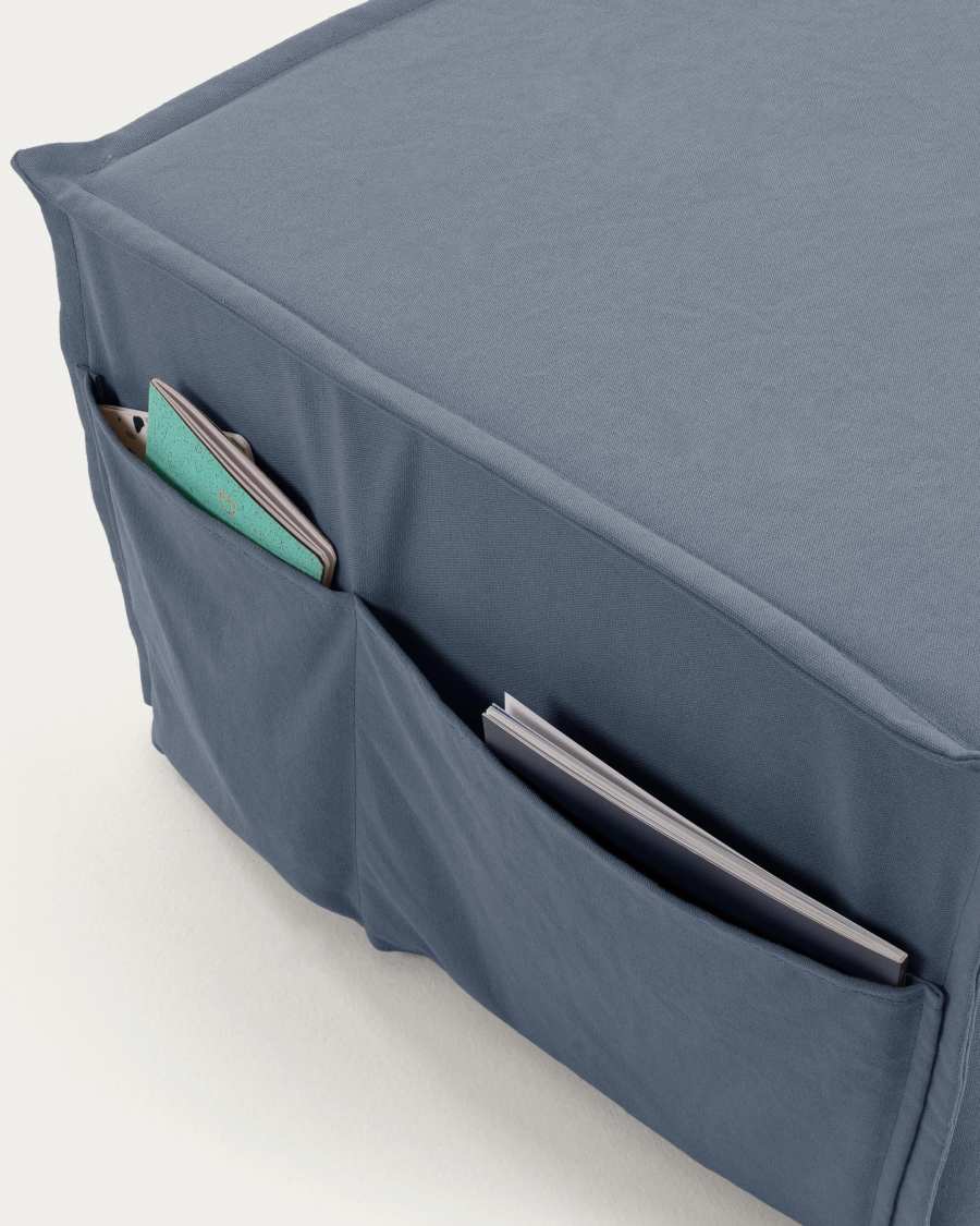 Chauffeuse Lizzie 70 x 60 (180) cm bleu