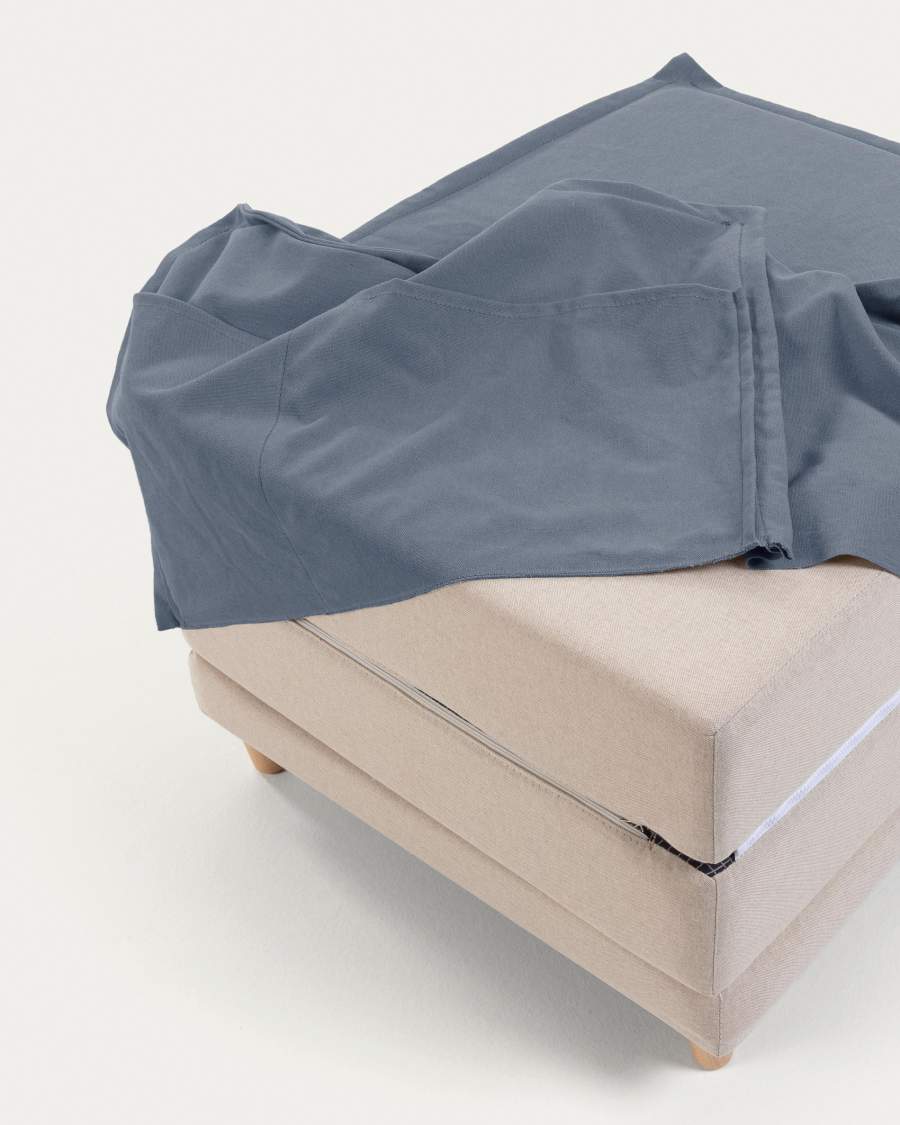 Chauffeuse Lizzie 70 x 60 (180) cm bleu