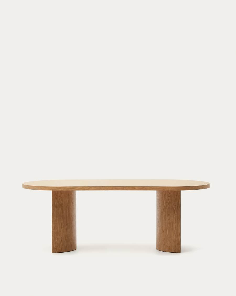 Nealy table with an oak veneer in a natural finish, 200 x 100 cm
