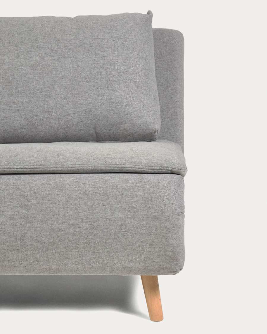 Khina 2 seater sofa bed in light grey, 105 cm